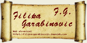 Filipa Garabinović vizit kartica